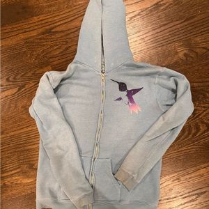 Free City zip up hooded sweatshirt size 2 (medium)